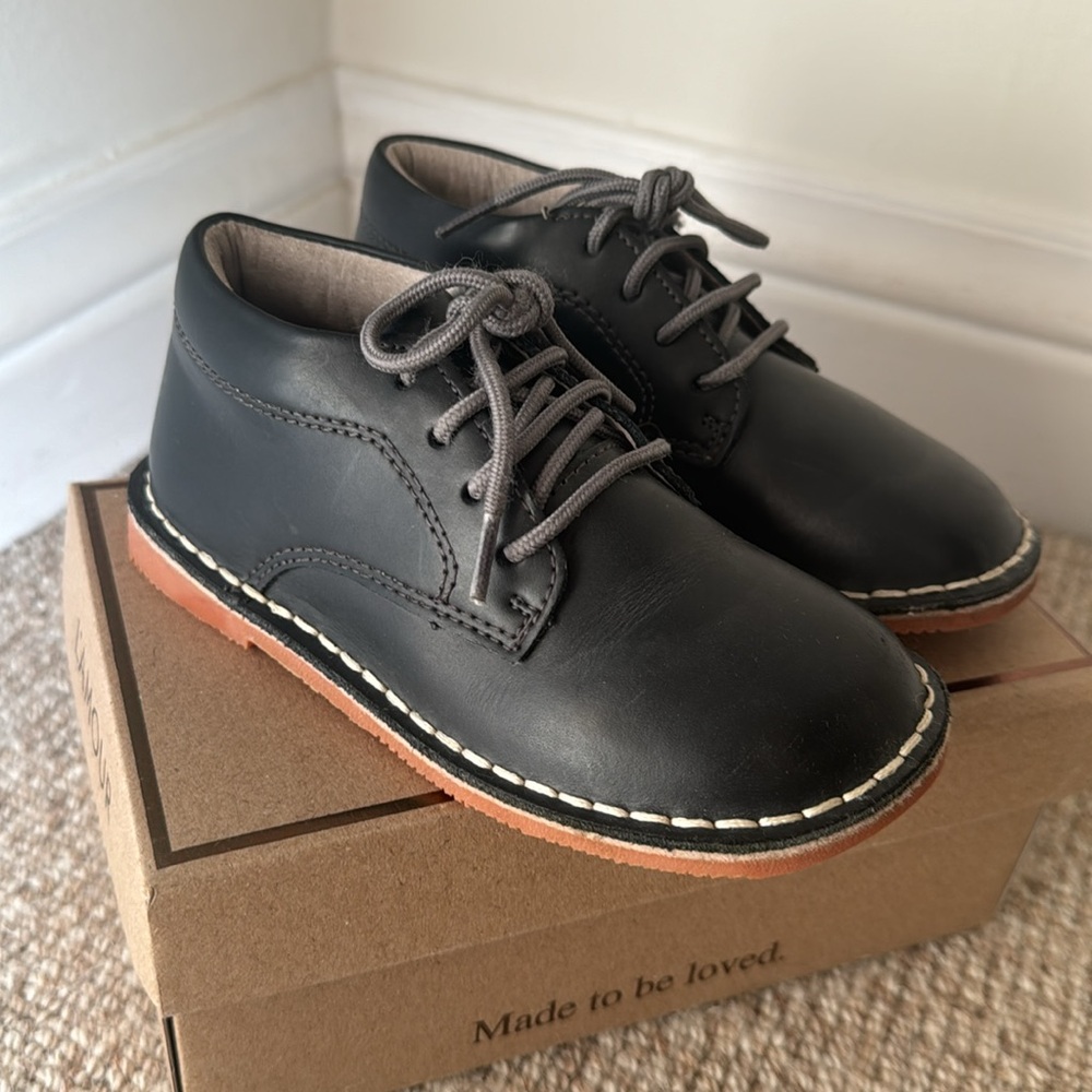 L’Amour | Toddler Little Boy Shoes Size 10 | Slate Gray | Dark Blue